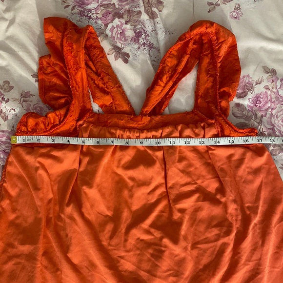 LC Lauren Conrad | Square Neck, Ruffle Sleeve,Cross Back top - Picture 14 of 15